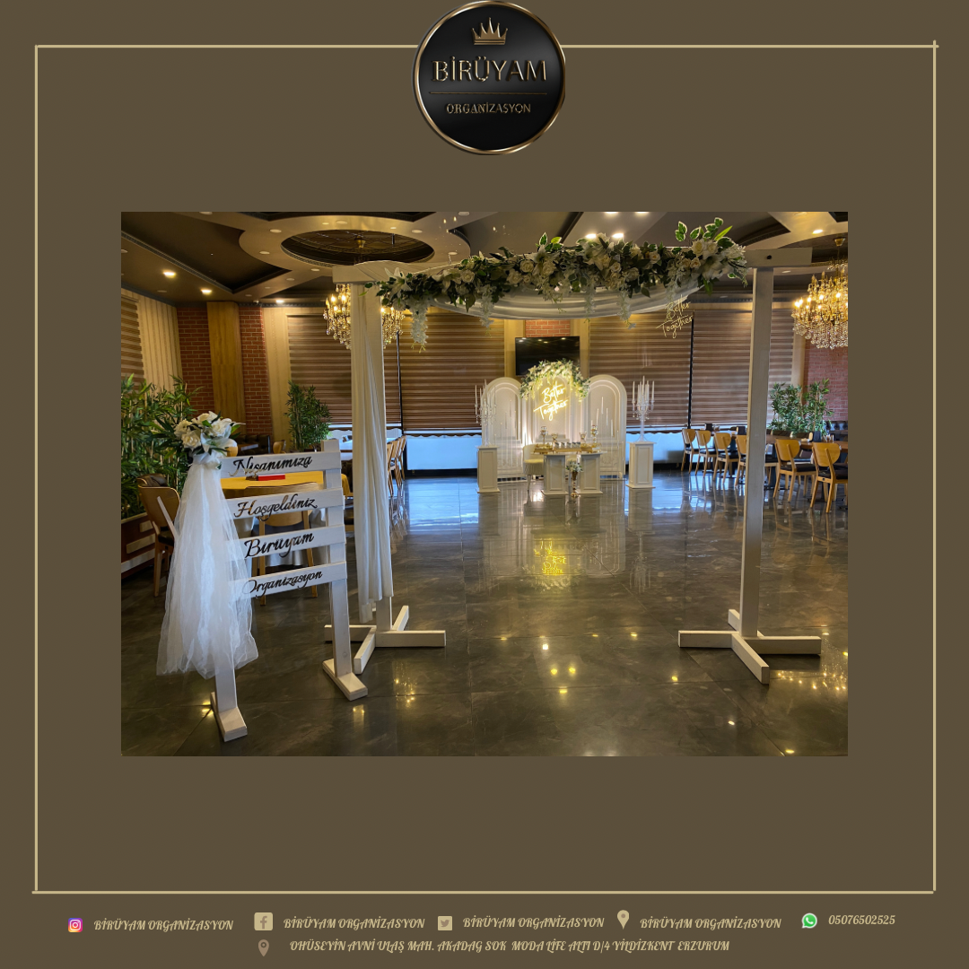 BİRÜYAM ORGANİZASYON ERZURUM EVENT DESİGNER & WEDDİNG PLANNER